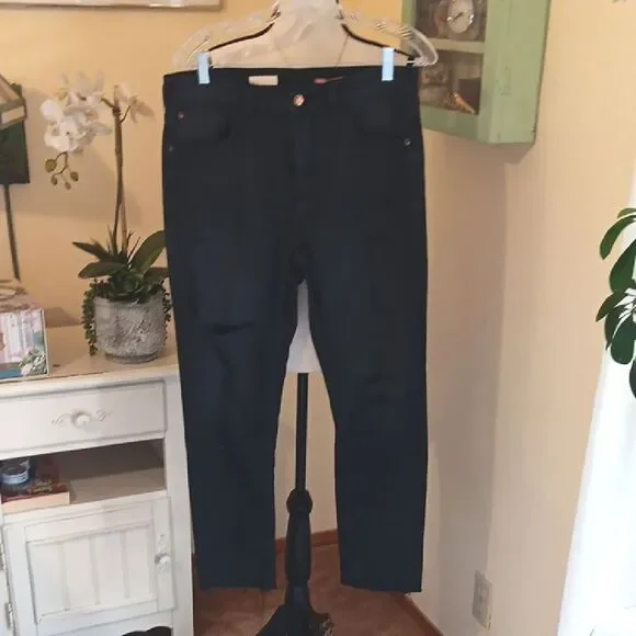 Pilcro Dark Denim Heritage Boyfriend Jeans - Picture 2 of 14